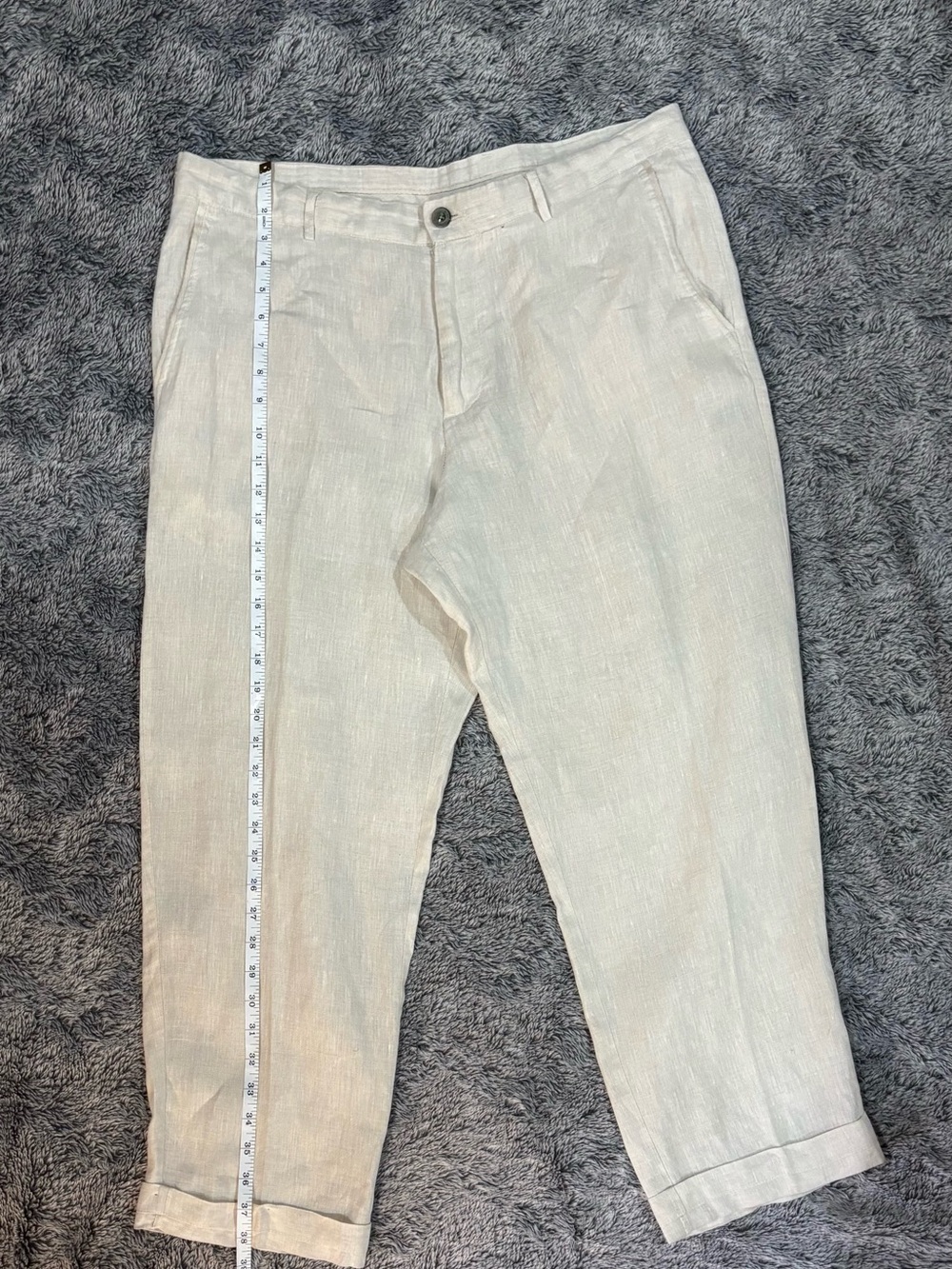 Tasso Elba Light Beige Linen Chinos